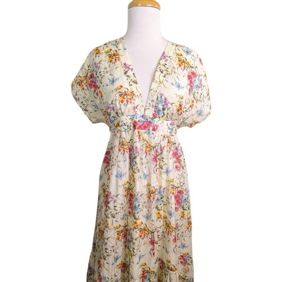 Daughters of the Revolution Floral Maxi Dress XS Boho Cottagecore Feminine Tier - Picture 6 of 11